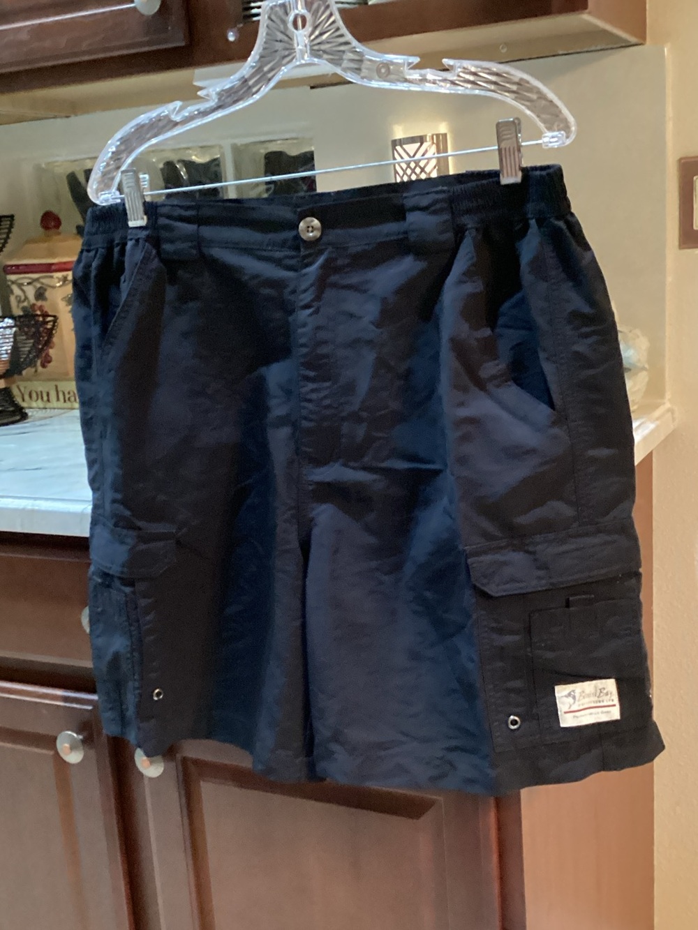 Men's Black Bimini Bay Cargo Shorts with Utility Pockets 7” Inseam